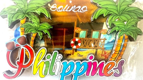 Bolinao Philippines Refrigerator Magnet 3D Travel Souvenirs Wood Craft *NEW* - Picture 2 of 5