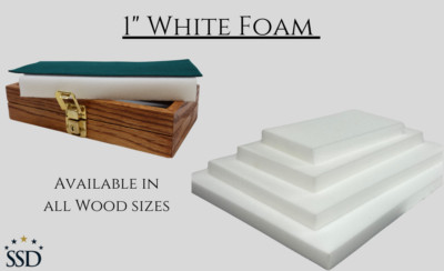 Replacement 1'' Premium White Foam for ALL SIZES Wood Display Cases