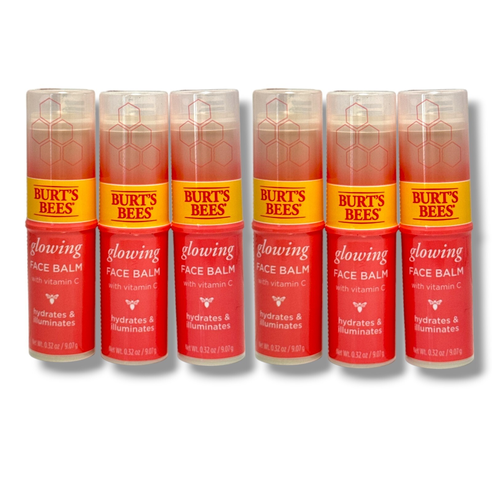Burt's Bees Glowing Face Balm 0.32oz - Lot of 6 New Sealed