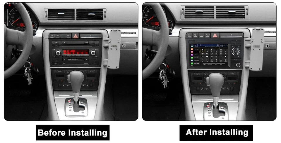 For AUDI A4 S4 RS4 B9 B7 SEAT Autoradio Android 14.0 GPS Navigatore DAB+ DVD/CD - Immagine 2 di 4