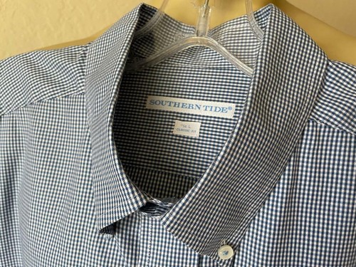 SOUTHERN TIDE Blue Checked Long Sleeve 