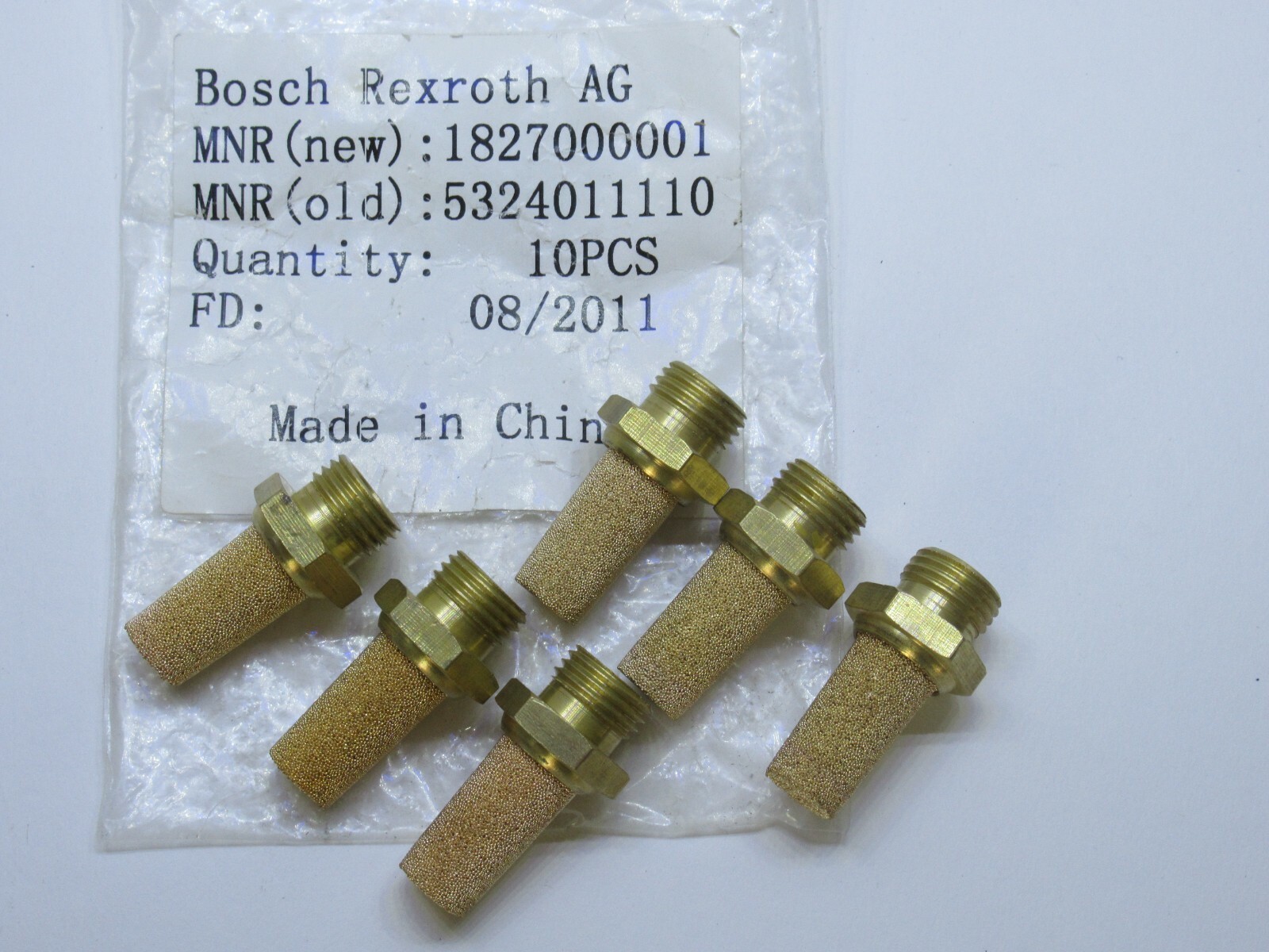 (NEW - Lot of 6) BOSCH REXROTH 5324011110 1827000001 Silencer
