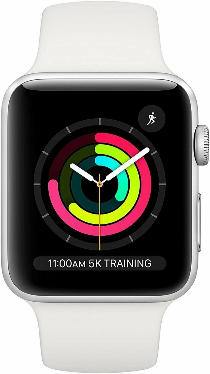 Apple Watch Series 38mm GPS Silver Aluminum White Sport Band