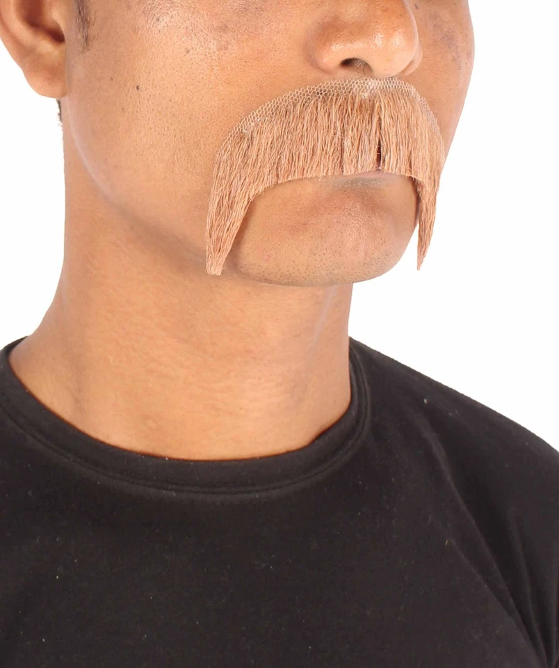 Men's Human Hair Mustache Cosplay Facial Hair ,M-1236 - Image 3 of 4