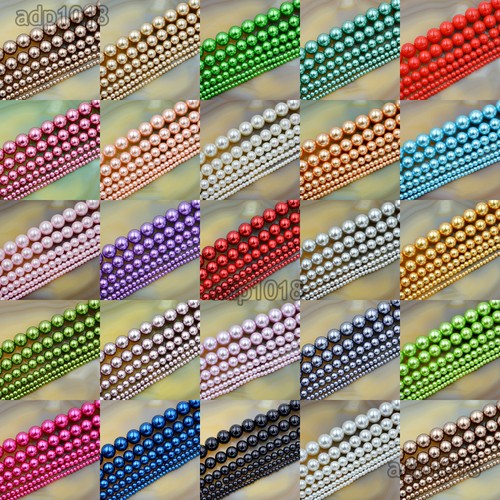 Großhandel Top Qualität Tschechische Glasperle Runde Perlen 16"" 3 mm 4 mm 6 mm 8 mm 10 mm - Bild 2 von 167