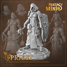 Fantasy Minis - FM23 - Female Warpriest 28mm