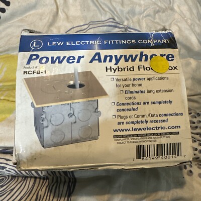 LAST ONE!! Lew Electric Floor Box RCFB-1 New Sealed