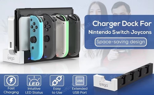 Multi Chargeur USB Support Station accueil Joy-Con Dock Nintendo Switch / OLED - Photo 7/38