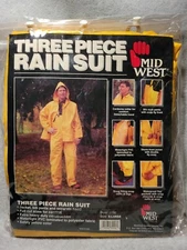 New Mid West Contractor Weight Three Piece Rain Suit Size XL B19