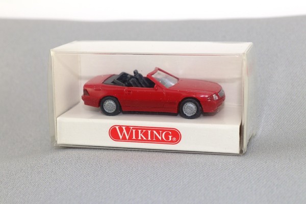 Wiking H0 1:87 Modellauto Mercedes 500 Sl Cabrio Rot 142 01 Neu Ovp Nos-image