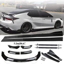 Front Bumper Lip Spoiler Side Skirts Rear Lip For Camry SE XSE 2018-20 Glossy