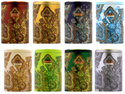 Basilur tea oriental collection Ceylon tea 100g canisters x 03 canisters