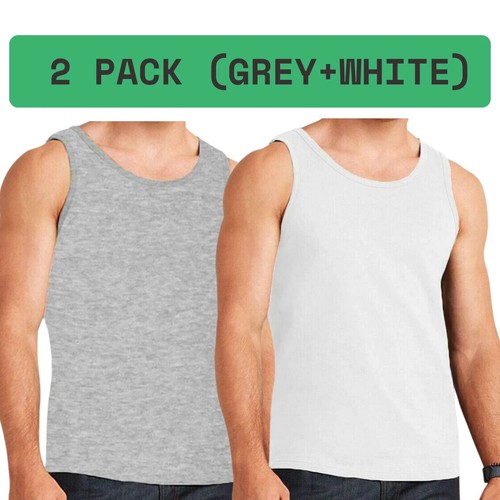 Chaleco Prendas para el torso 100% Algodón Liso Clásico Chalecos Verano Entrenamiento Gimnasio Camiseta sin Mangas Paquete - Imagen 12 de 16