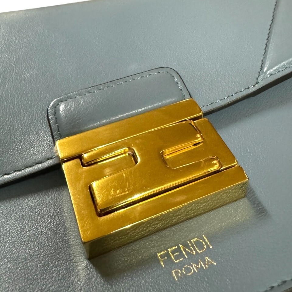 Fendi Can You Small Shoulder Bag Leather Blue Women s FENDI Used eBay