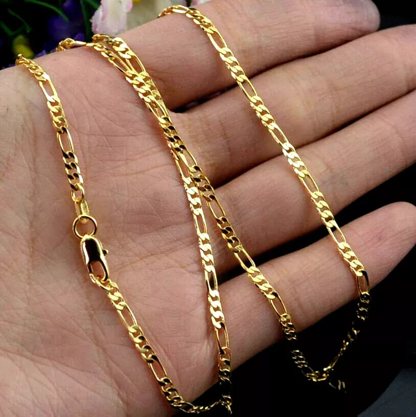 18k gold chain figaro deals