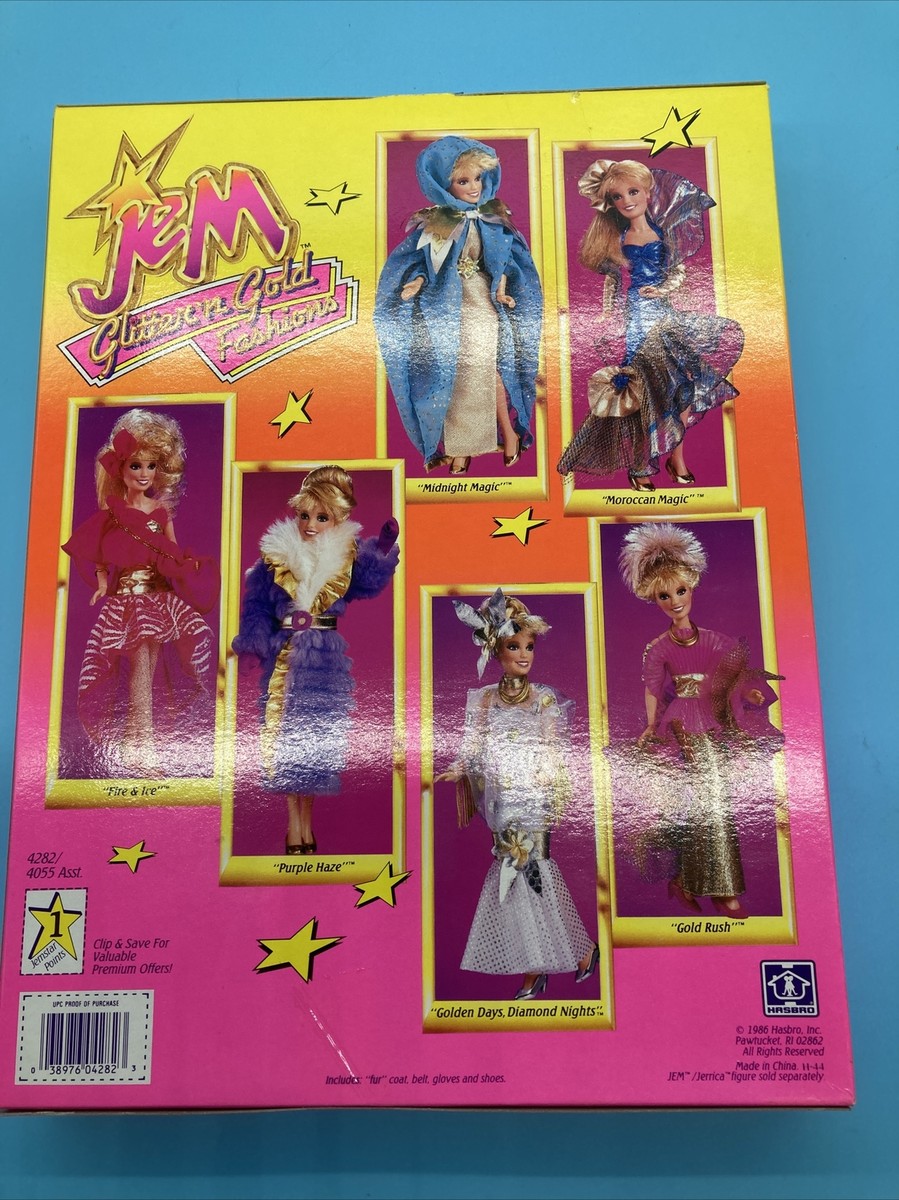 Poupée Jem Hologrammes – Glitter'n Gold Fashions Purple Haze, Hasbro Vintage