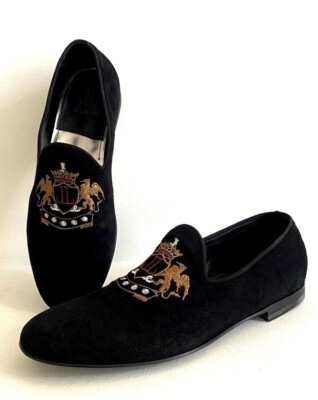 Authentic Loriblu Suede Italian Designer Shoes Bkack Sizes EU 42/US 9/ UK 8