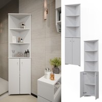 Badschrank Fynn Weiß 52 X 175 Cm Eckschrank 2 TüRen Vicco