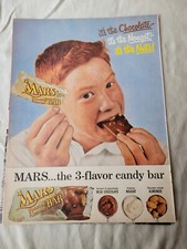 1956 Vintage Orig Magazine Ad Mars Candy Bar It's The Chocolate Nougat & Nuts A