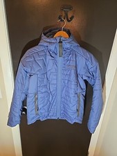 Adidas Terrex My Shelter Jacket Women's Size Small Blue PrimaLoft Hooded Padded