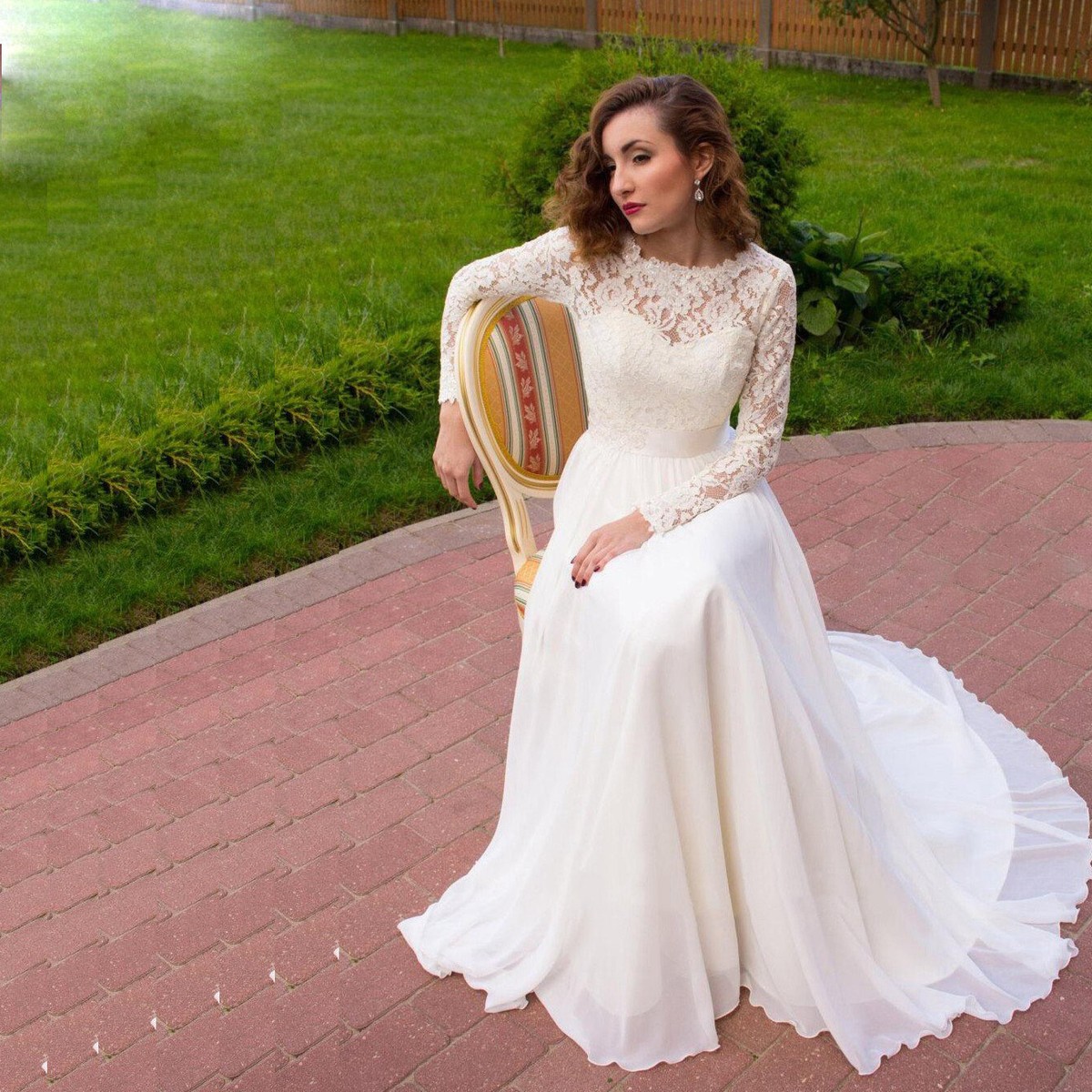 wedding dresses for pregnant women Lightweight Organza Maternity Dress for Photography Pregnant Women Baby Shower Dress 8 / Picture Color main image 1