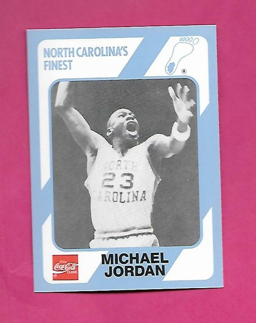 1989 MICHAEL JORDAN NORTH CAROLINA TRIVIA CARD 65 COCA COLA INV 
