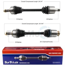 SurTrack Pair Set of 2 Front AAR CV Axle Shafts For Honda Accord 3.5l V6 Manual