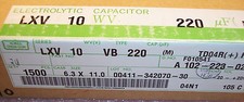 QTY 1500  220uf 10V 105' LOW IMPEDANCE RADIAL ELECTROLYTIC LXV10VB220M KCC