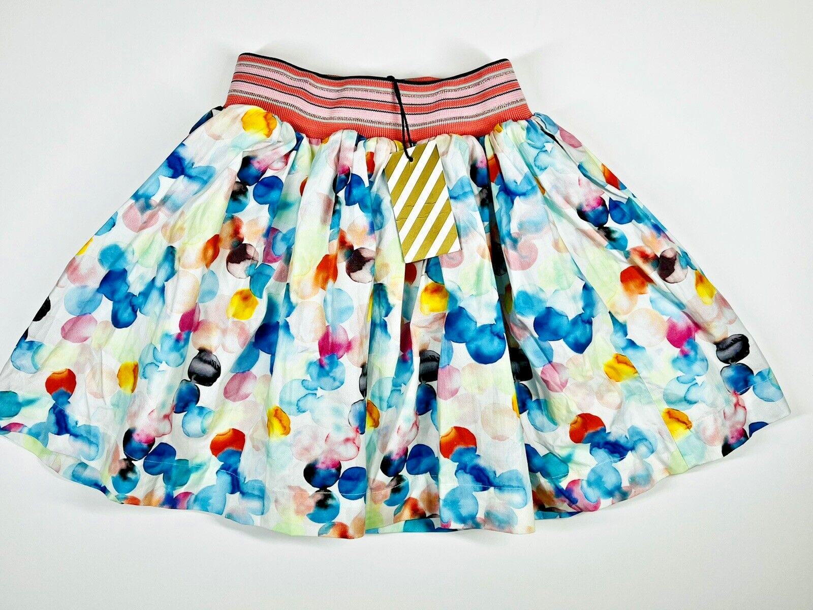 No Added Sugar Girls Confetti Pleated Puff Skirt Size 9-10 NWT Colorful