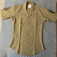 US Military KHAKI SHORT SLEEVE SHIRT SIZE 15-15.5 M. Preowned B6 