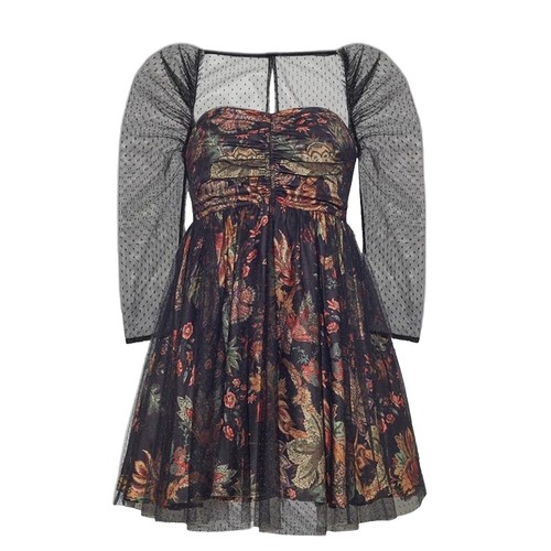 cara cara calypso sweetheart bustier floral linen midi dress Cara Cara Calypso Floral Linen Midi-Dress