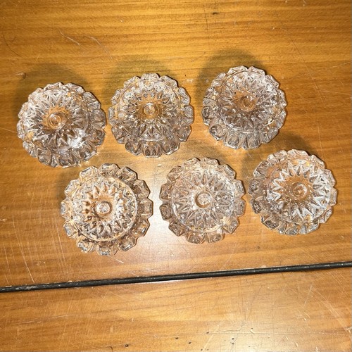 6er Set Vintage Kristallglas Offen Salzkeller Salz Dip Becher Dips Becher - Bild 4 von 10