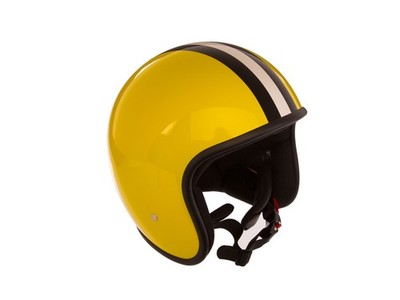ARC Helm ''Modell A-611'' Retrolook - Gelb mit Streifen, Größe: XL