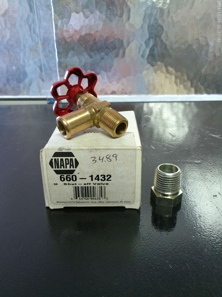 NAPA Control & Shutoff Heater Valve 660-1432 (MSRP) $54.99 - New, Old ...