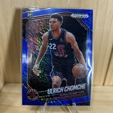 2024-25 Panini Prizm Black - Ulrich Chomche #236 Blue Shimmer Prizm /35 (RC)