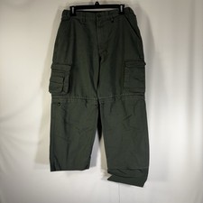Boy Scouts of America BSA Youth 20 Green Cargo Uniform Switchback Pants Damaged