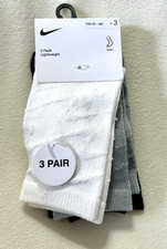 Nike 3-Pack Lightweight Youth 7C-10C Multicolor Girl Crew Socks D1