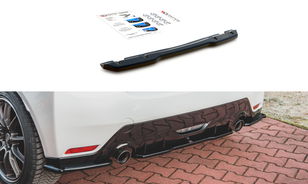 Splitter Arrière Maxton pour Toyota GR Yaris Mk4 Noir Brillant