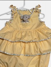 Vintage Gymboree Summer Safari Elephant Dress 6-12M 2005/06 Plush Pocket