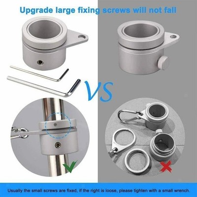 1 Satz Aluminiumlegierung Metall Fahnenmast Ringe Tülle drehbarer Clip drehbar