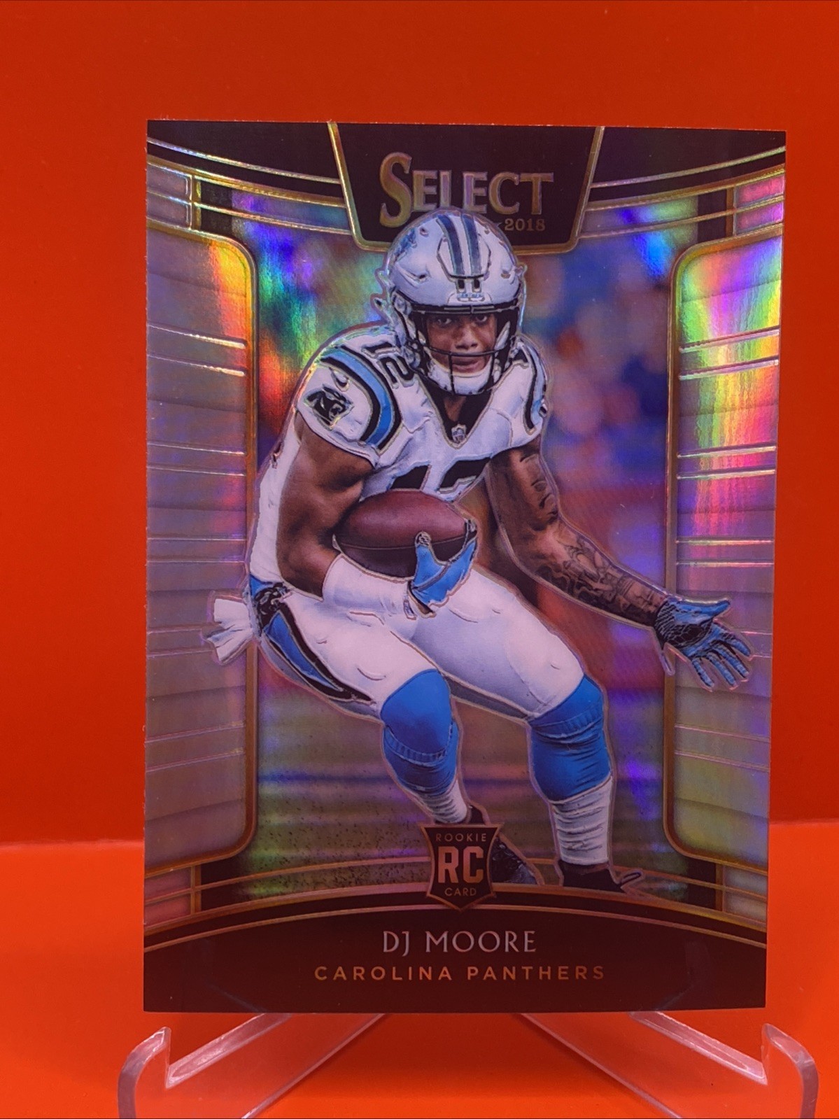 2018 Panini Select. DJ Moore. Rookie Silver Prizm Concourse