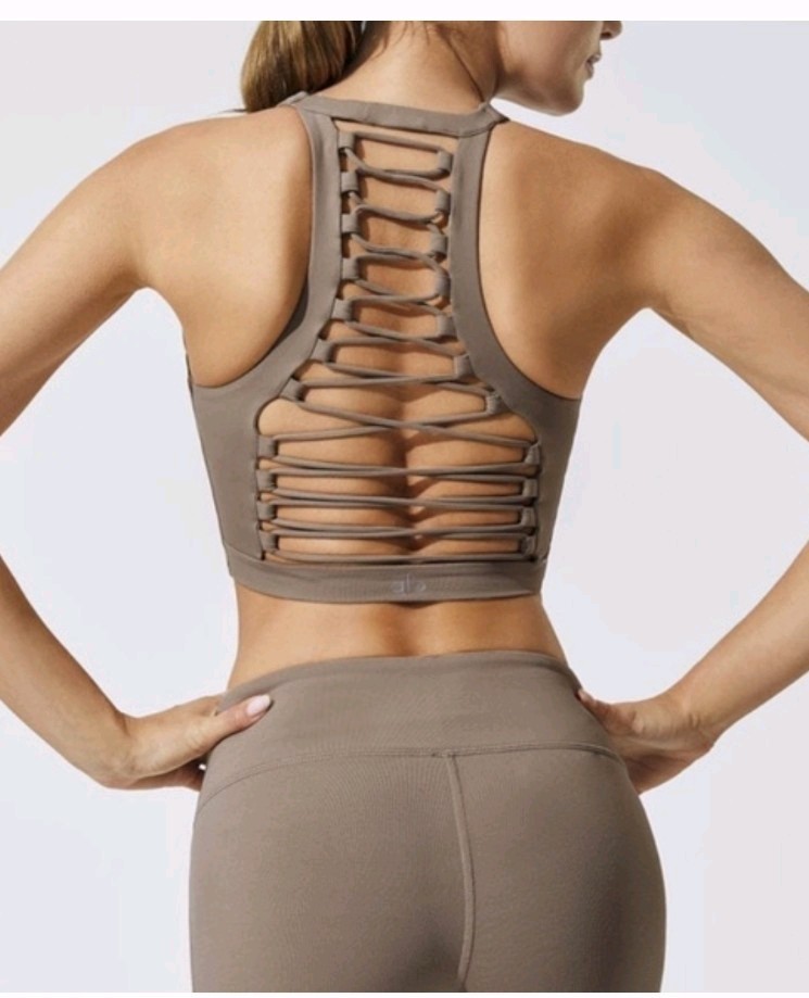 @G様 Alo Yoga Movement Sports Bra Crop Tank Top Corset Lace Up Back