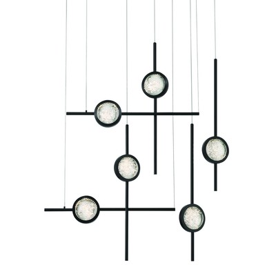 Eurofase Lighting 47255 Barletta 33''W LED Abstract Chandelier - Black