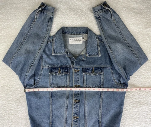 VTG Tehama-Clint Eastwood American Flag Embroidered Denim/Jean Jacket Unisex S image 7