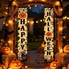 Polyester Halloween Door Banner Skull Design 2 Piece Set 180x30cm Size