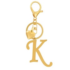 A-Z Heart Initial Letter Keychain for Women, Girls