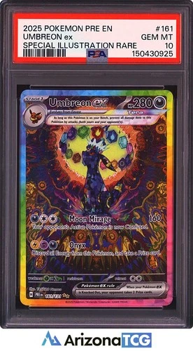 Pokemon 2025 Umbreon ex 161/131 SIR Prismatic Evolutions GEM MINT PSA 10