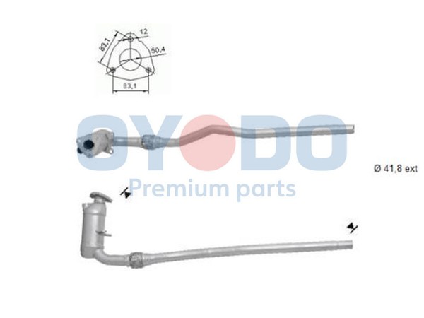Katalysator Oyodo 10N0087-OYO FüR Opel Corsa S93 12V F08 F68 M68-image