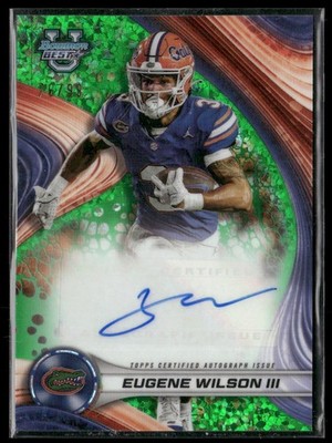 Eugene Wilson III 2024 Bowman University Best Green Auto LSU #/99