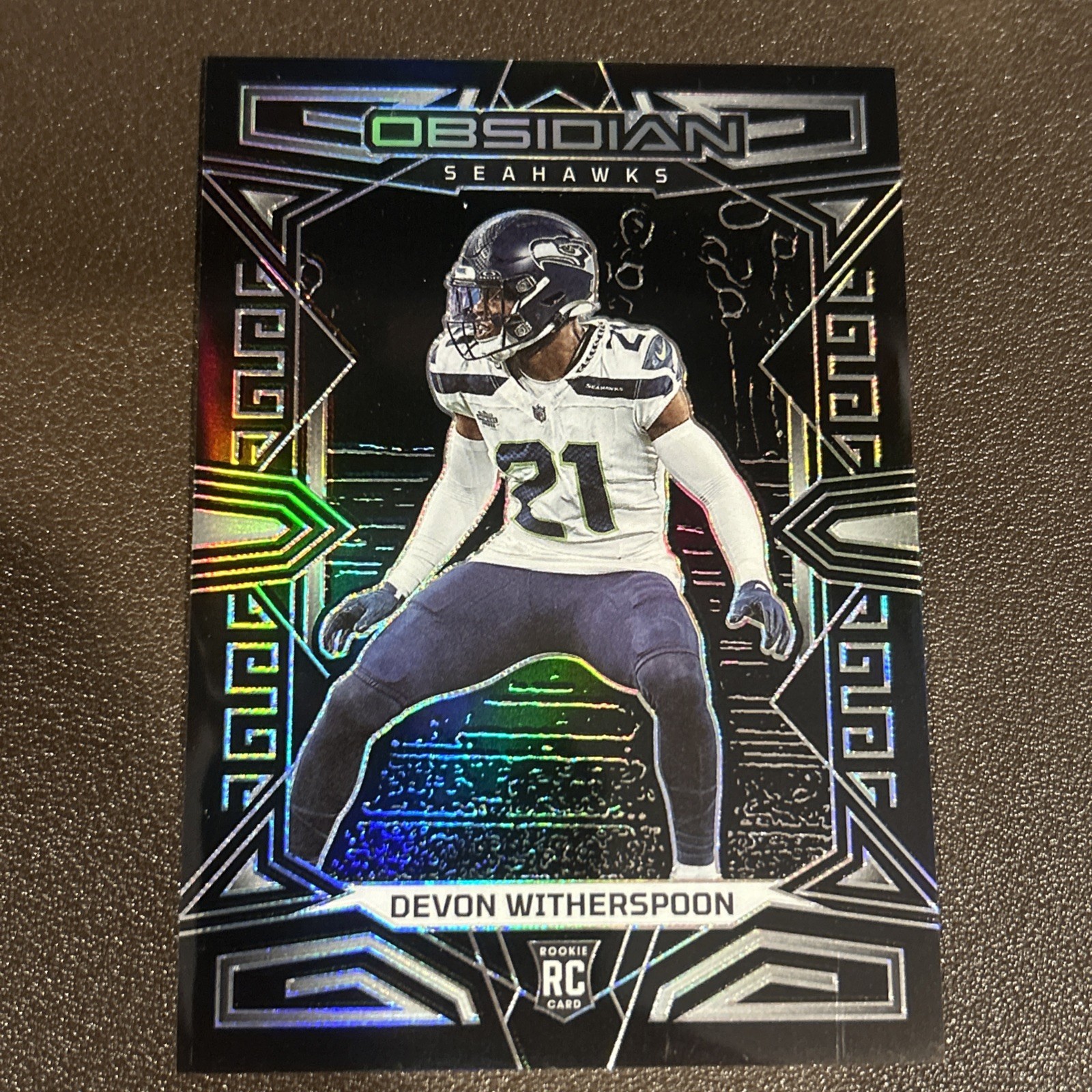 2023 Devon Witherspoon Panini Obsidian Rookie Base RC Card #185 Seahawks